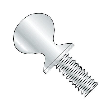 Thumb Screw, #10-24 Thread Size, Spade, Zinc Plated Steel, 1/2 In Lg, 100 PK